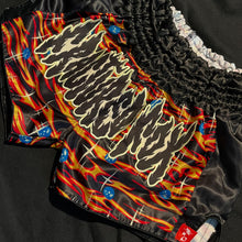 Load image into Gallery viewer, FF FLAMING TIGER STRIPE MUAY THAI SHORTS
