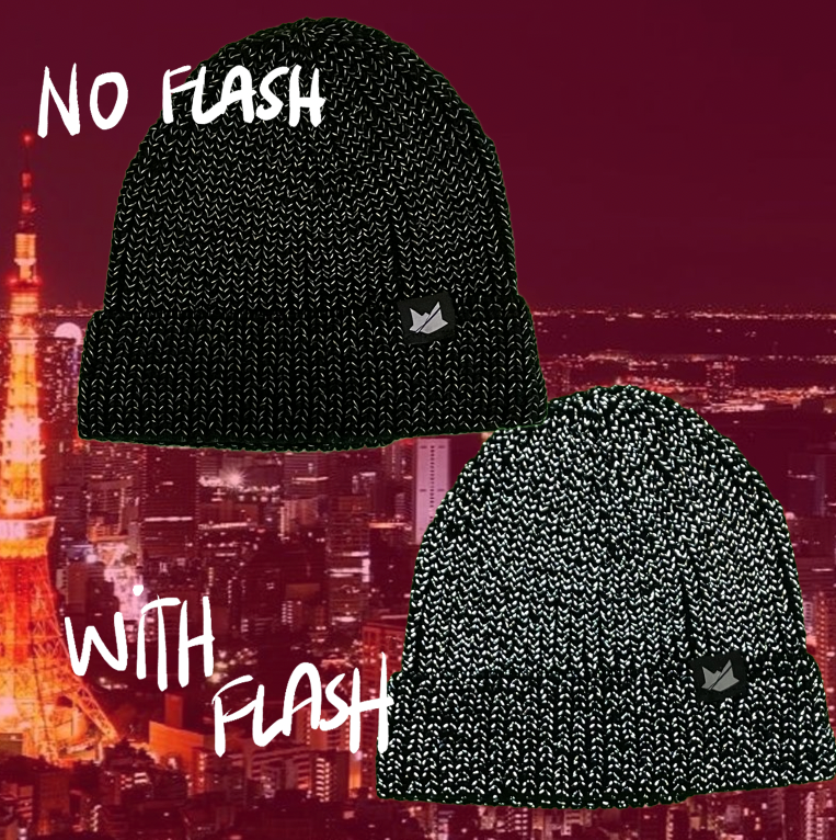Fractured Fox Reflective Beanies