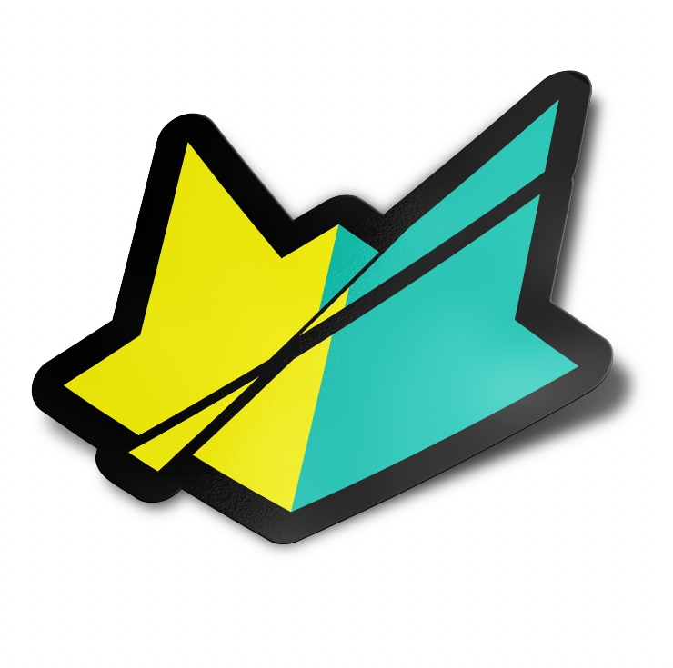 FRACTURED FOX LOGO STICKERS